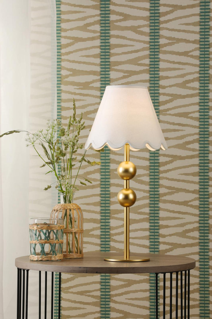 Dar TIL4235-NER102 Tilda Table Lamp Satin Gold With Shade
