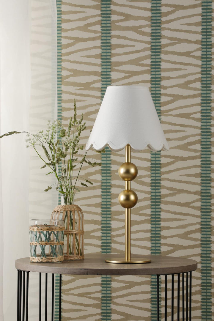 Dar TIL4235-NER102 Tilda Table Lamp Satin Gold With Shade