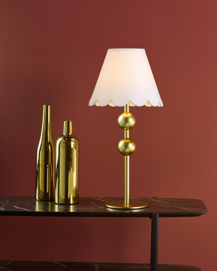 Dar TIL4235-NER102 Tilda Table Lamp Satin Gold With Shade