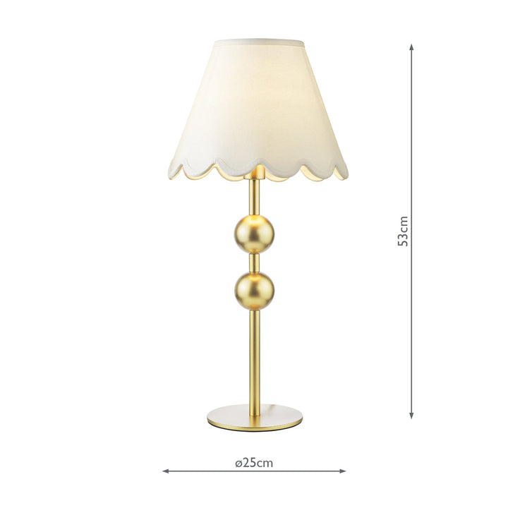 Dar TIL4235-NER102 Tilda Table Lamp Satin Gold With Shade