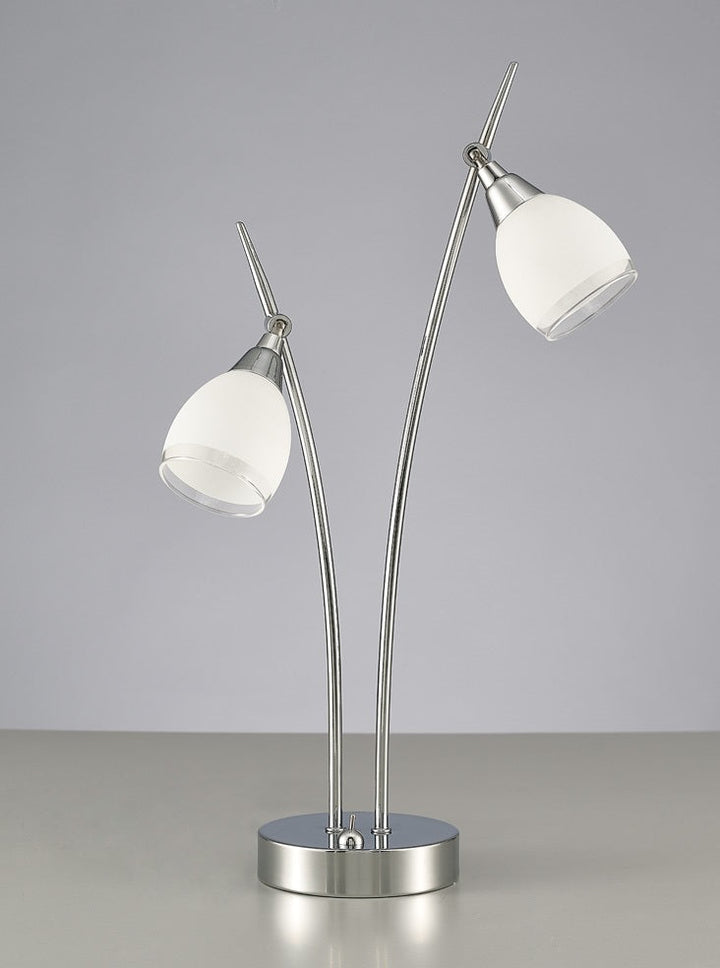 Franklite TL982 Lutina 2 Light Table Lamp Chrome (S)
