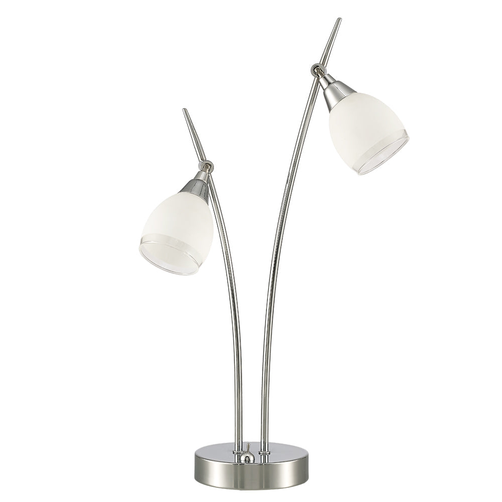 Franklite TL982 Lutina 2 Light Table Lamp Chrome (S)