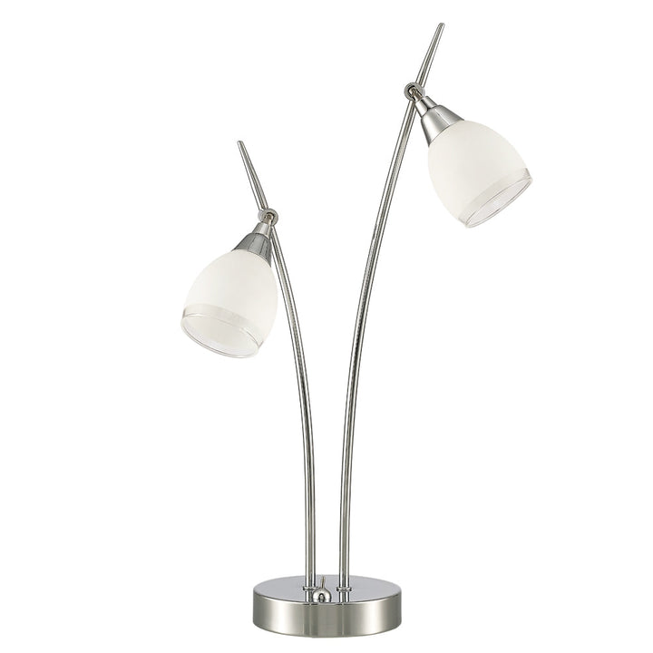 Franklite TL982 Lutina 2 Light Table Lamp Chrome (S)