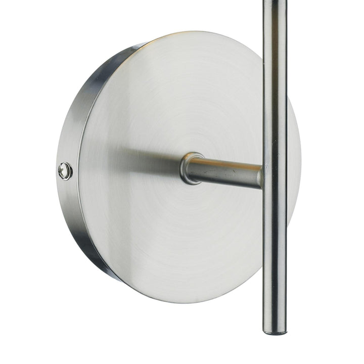 Dar TUS0746-S1061 Tuscan Wall Light Satin Chrome With Shade