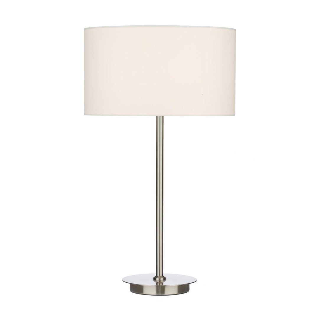 Dar TUS4046-S1058 Tuscan Table Lamp Satin Chrome With Shade