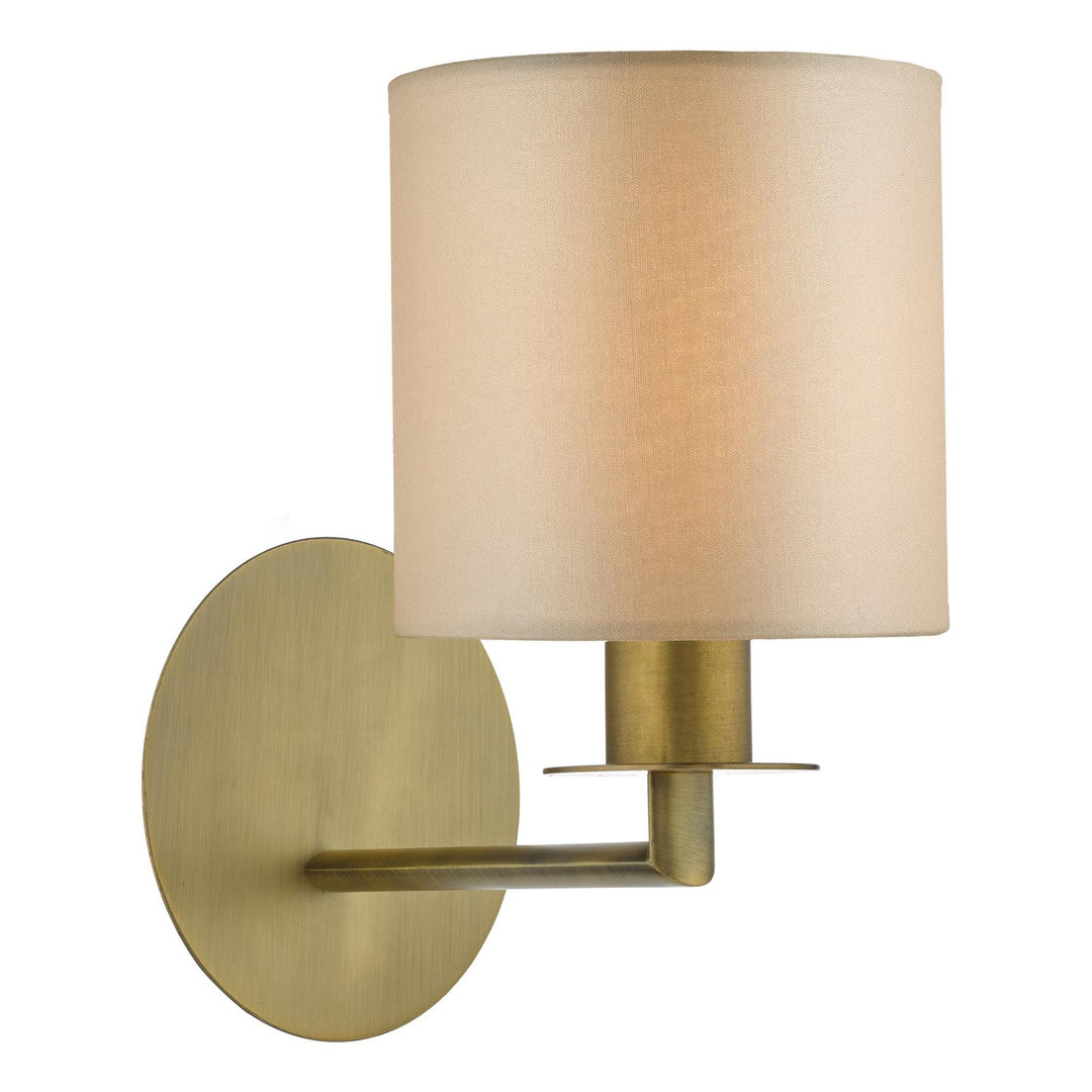Dar TYL0763-LYR2629 Tyler Wall Light Antique Bronze With Shade