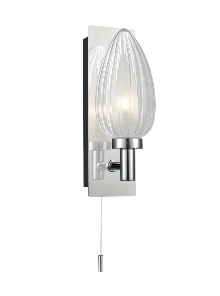 Franklite WB100 1 Light Bathroom Wall Light Chrome (S)