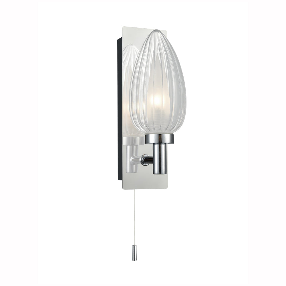 Franklite WB100 1 Light Bathroom Wall Light Chrome (S)