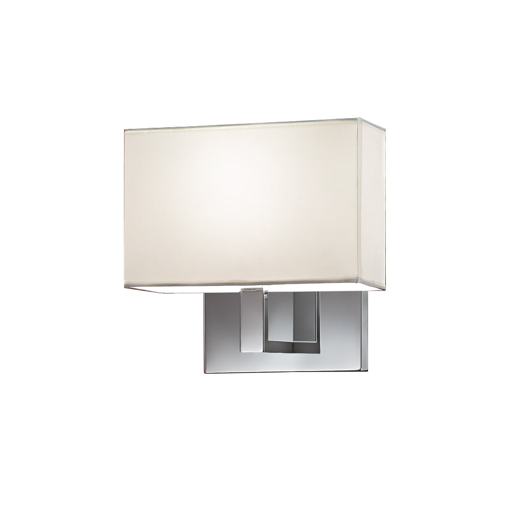 Franklite WB959/9892 1 Light Wall Bracket Chrome White Shade (S)