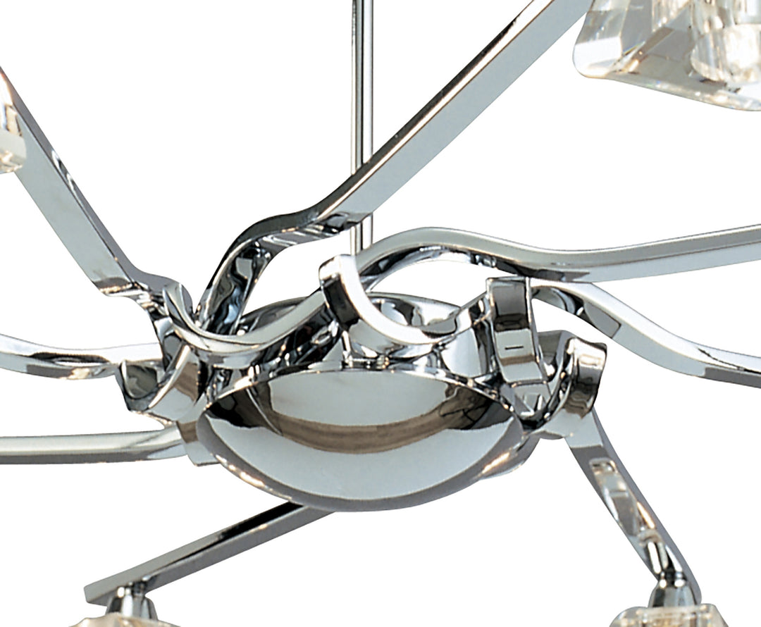 Mantra Alfa M0410 8 light pendant in chrome