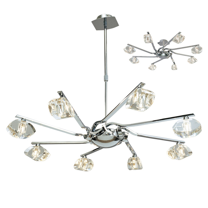 Mantra Alfa M0410 8 light pendant in chrome