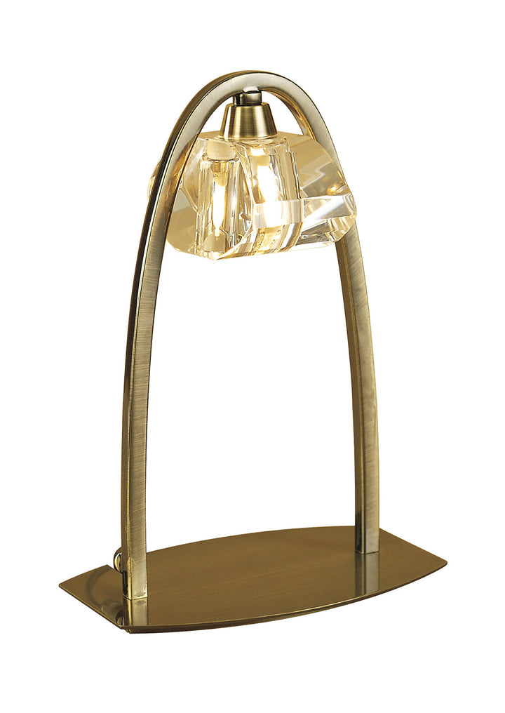 Mantra M0425AB Alfa Table Lamp 1 Light Antique Brass