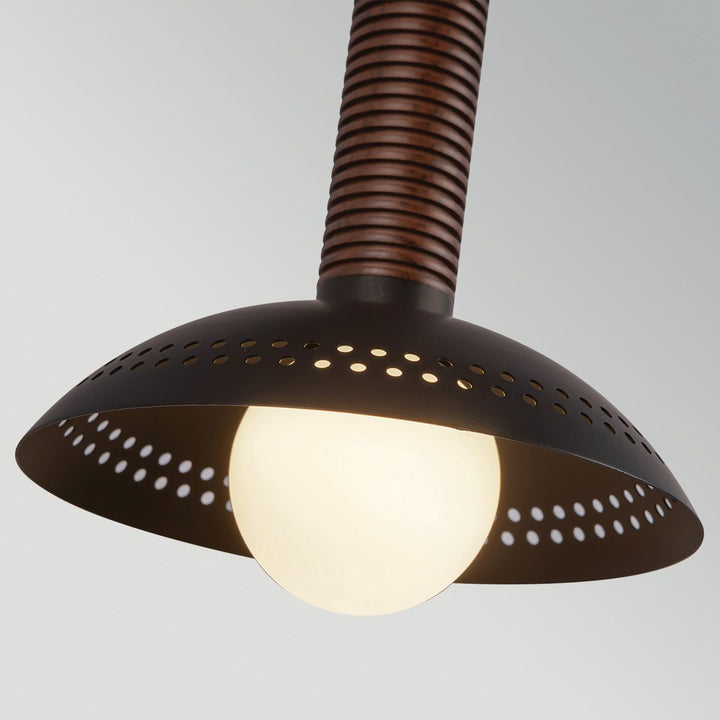 Alora Mood ALM-ARDEN-LED-2WB-MB Arden 2 Light LED Wall Light  Matte Black, Walnut Wood Veneer