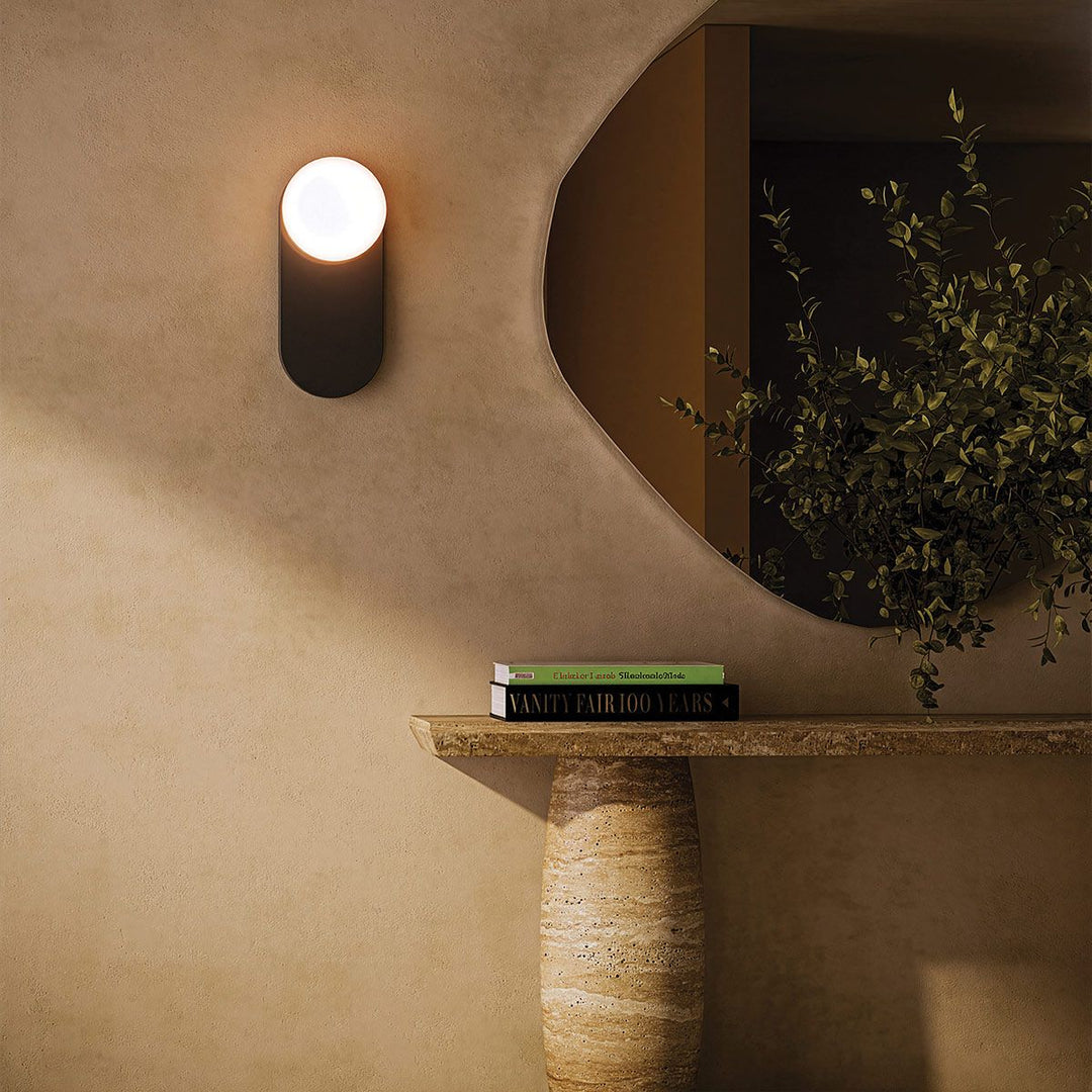 Alora Mood ALM-ARIEL-1WB-MB-OP Ariel 1 Light Wall Light  Matte Black