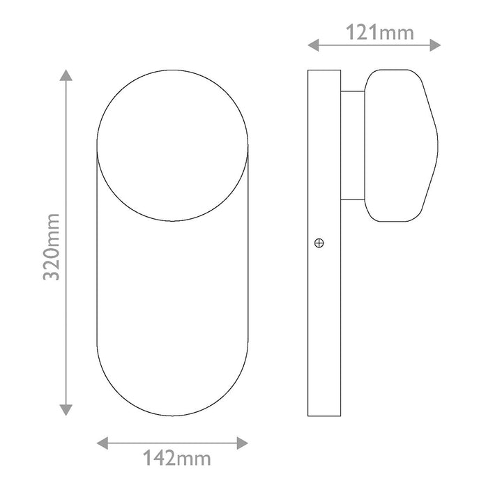 Alora Mood ALM-ARIEL-1WB-MB-OP Ariel 1 Light Wall Light  Matte Black
