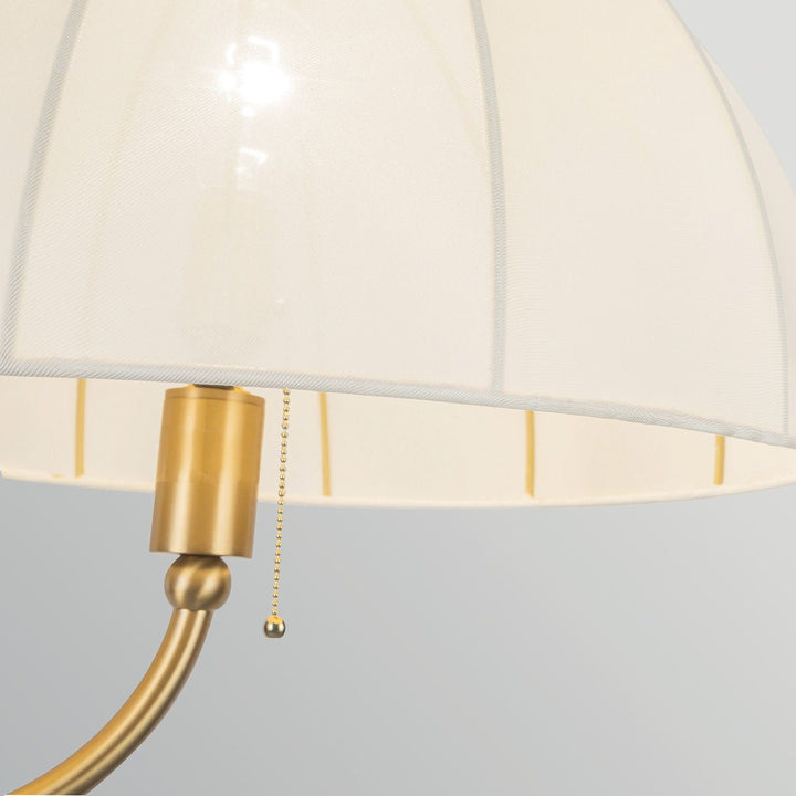 Alora Mood ALM-CROSBY-FL-BG Crosby 1 Light Floor Lamp Satin Cream &amp; Brushed Gold