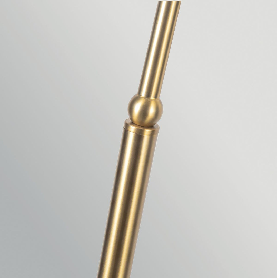 Alora Mood ALM-CROSBY-FL-BG Crosby 1 Light Floor Lamp Satin Cream &amp; Brushed Gold