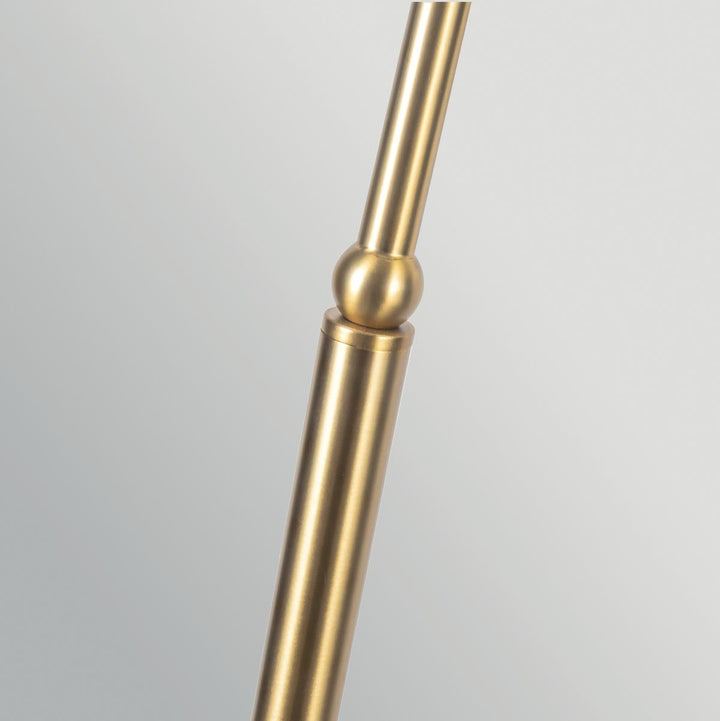 Alora Mood ALM-CROSBY-FL-BG Crosby 1 Light Floor Lamp Satin Cream &amp; Brushed Gold