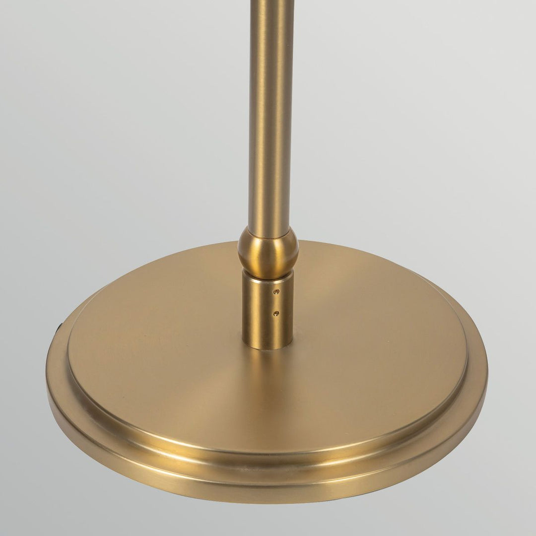 Alora Mood ALM-CROSBY-FL-BG Crosby 1 Light Floor Lamp Satin Cream &amp; Brushed Gold