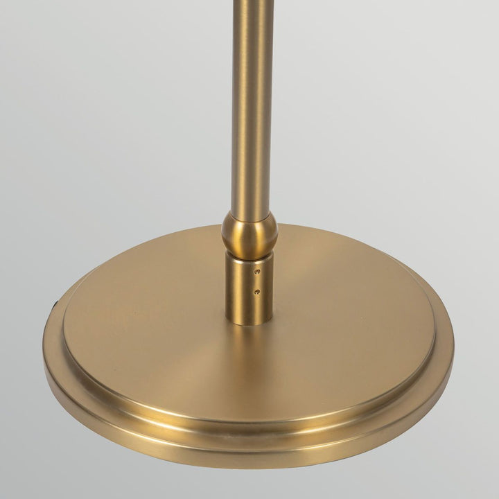 Alora Mood ALM-CROSBY-FL-BG Crosby 1 Light Floor Lamp Satin Cream &amp; Brushed Gold