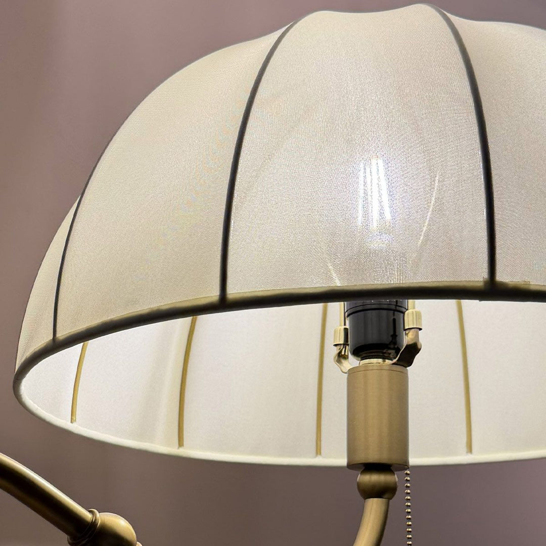 Alora Mood ALM-CROSBY-FL-BG Crosby 1 Light Floor Lamp Satin Cream &amp; Brushed Gold