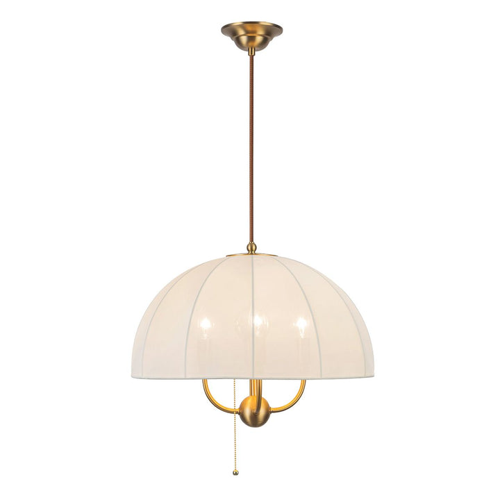 Alora Mood ALM-CROSBY-P-M-BG Crosby 4 Light Pendant  Satin Cream &amp; Brushed Gold