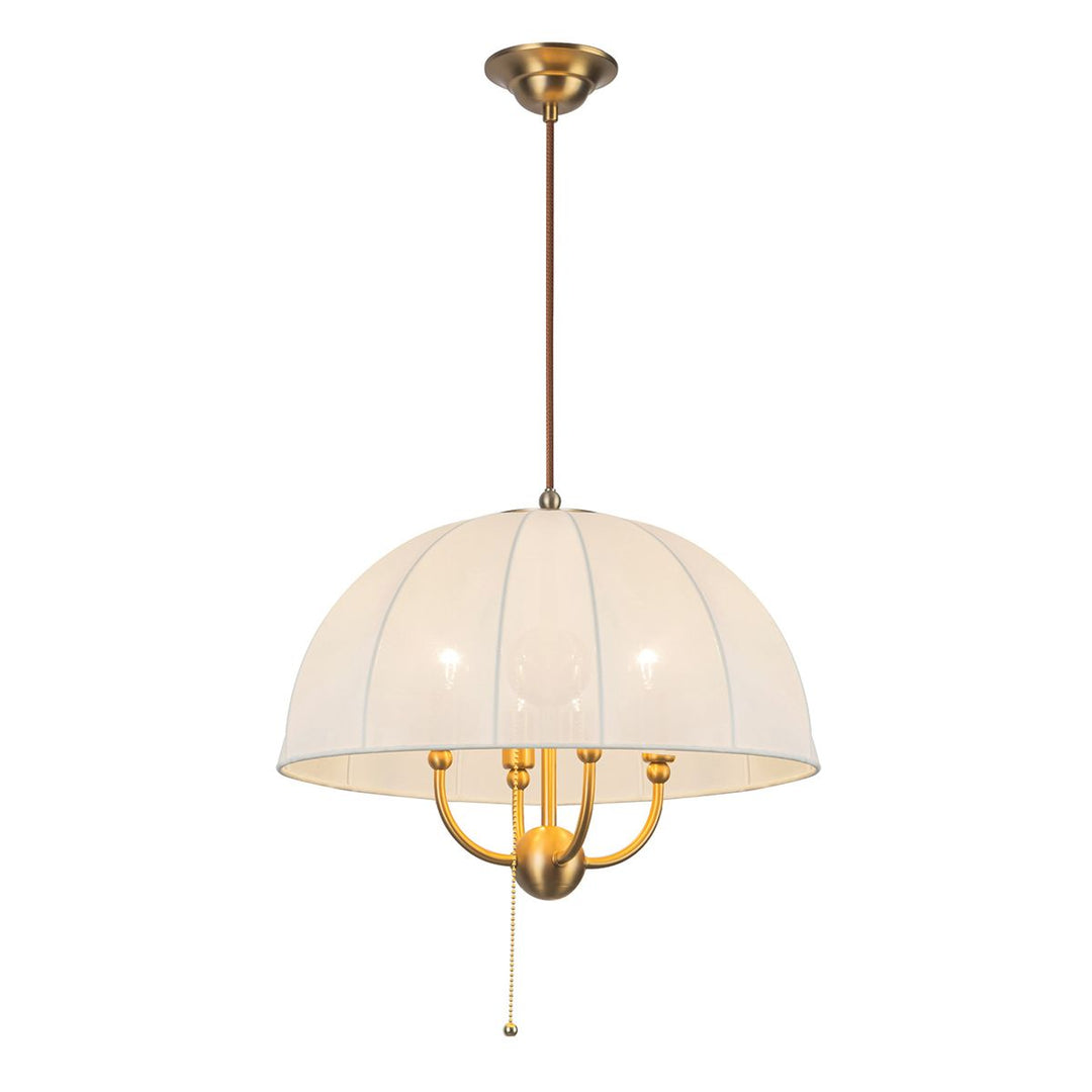 Alora Mood ALM-CROSBY-P-M-BG Crosby 4 Light Pendant  Satin Cream &amp; Brushed Gold