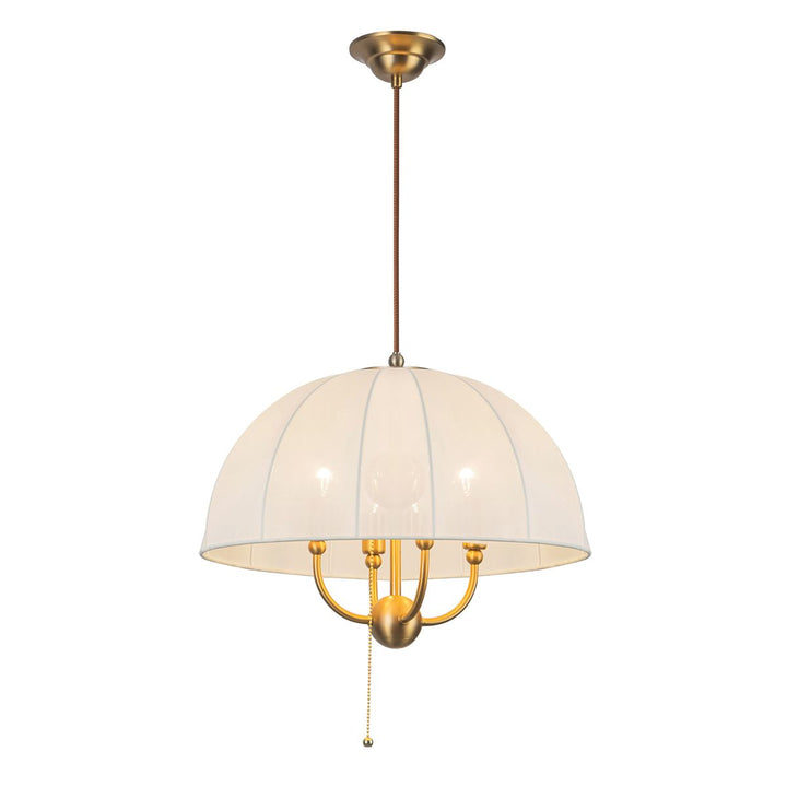 Alora Mood ALM-CROSBY-P-M-BG Crosby 4 Light Pendant  Satin Cream &amp; Brushed Gold