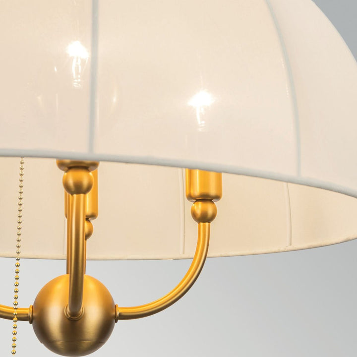 Alora Mood ALM-CROSBY-P-M-BG Crosby 4 Light Pendant  Satin Cream &amp; Brushed Gold