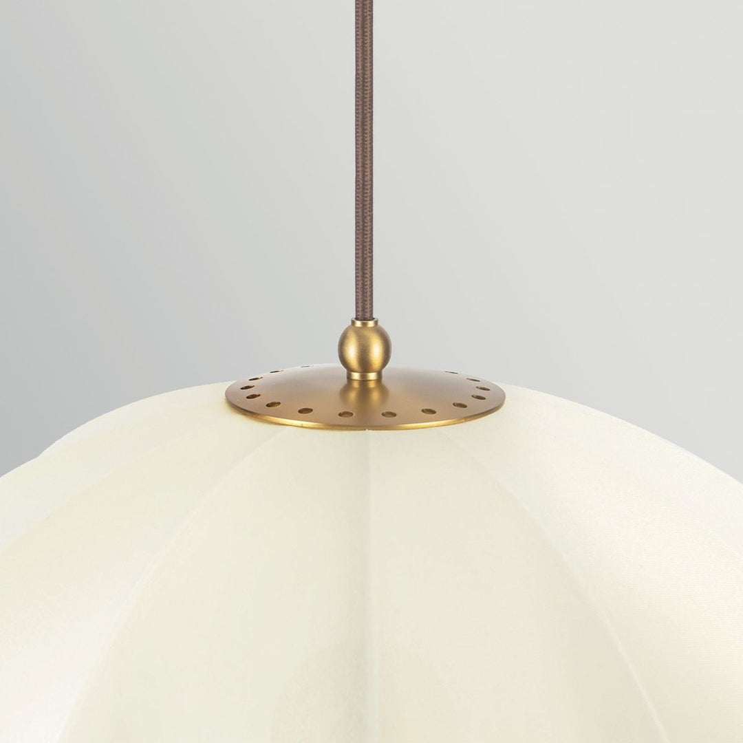 Alora Mood ALM-CROSBY-P-M-BG Crosby 4 Light Pendant  Satin Cream &amp; Brushed Gold