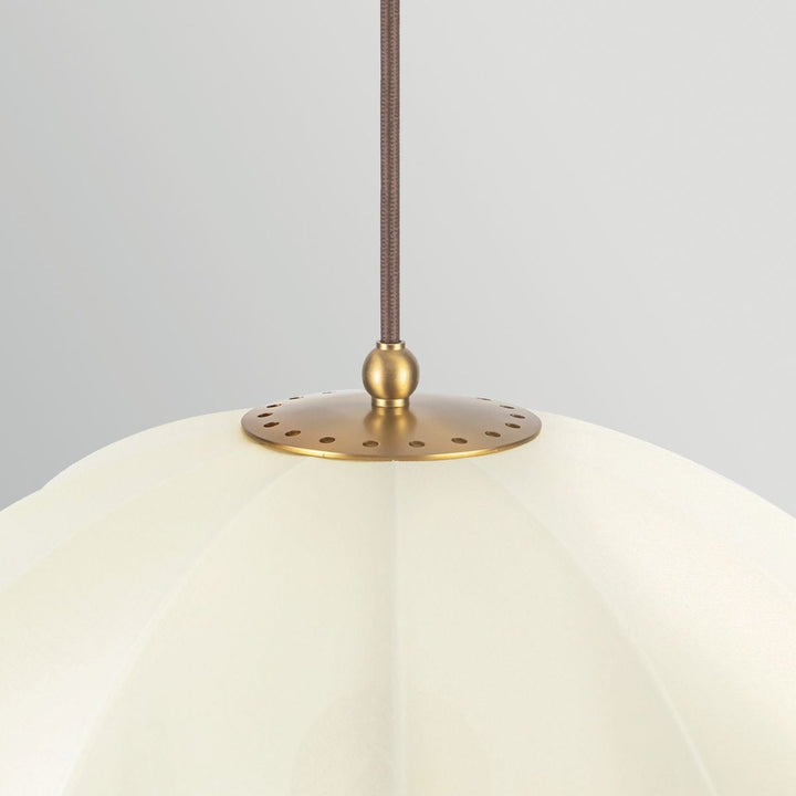 Alora Mood ALM-CROSBY-P-M-BG Crosby 4 Light Pendant  Satin Cream &amp; Brushed Gold