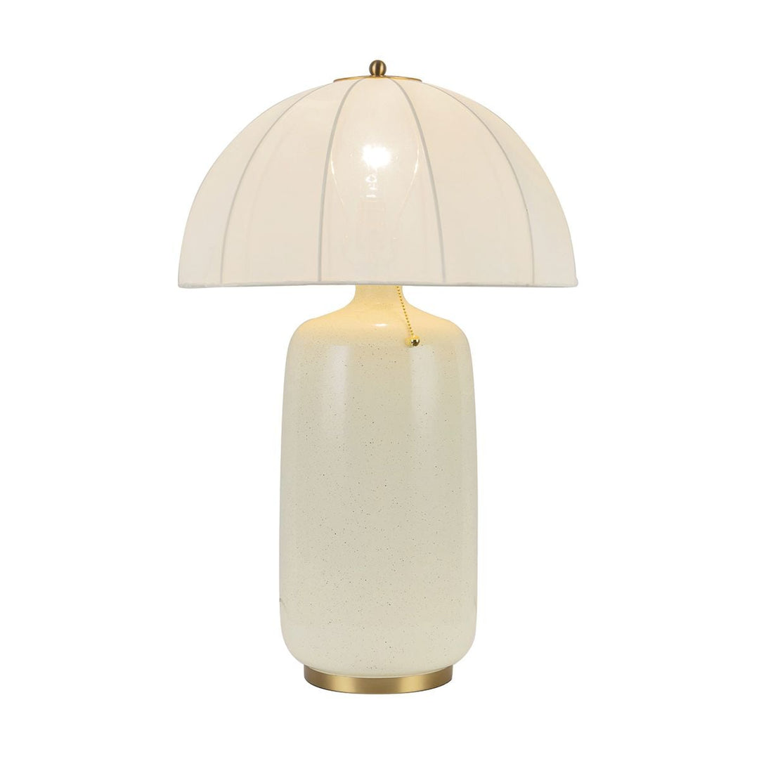 Alora Mood ALM-CROSBY-TL-BG Crosby 1 Light Table Lamp Satin Cream &amp; Brushed Gold