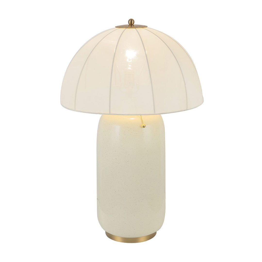 Alora Mood ALM-CROSBY-TL-BG Crosby 1 Light Table Lamp Satin Cream &amp; Brushed Gold