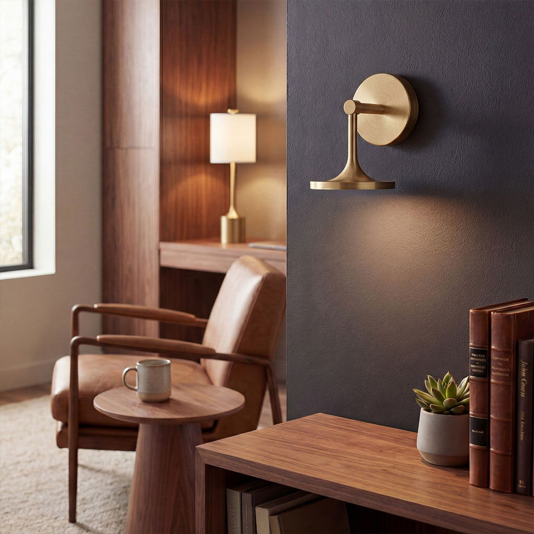 Alora Mood ALM-ISSA-1WB-BG Issa 1 Light LED Bathroom Wall Light  Brushed Gold