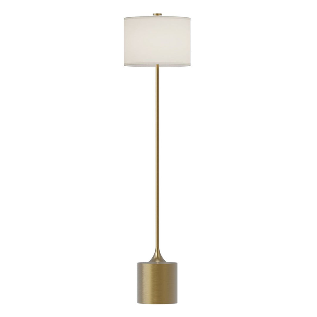 Alora Mood ALM-ISSA-FL-BG Issa 1 Light Floor  Lamp Brushed Gold, Ivory Linen