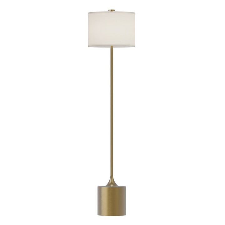 Alora Mood ALM-ISSA-FL-BG Issa 1 Light Floor  Lamp Brushed Gold, Ivory Linen