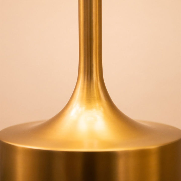 Alora Mood ALM-ISSA-FL-BG Issa 1 Light Floor  Lamp Brushed Gold, Ivory Linen