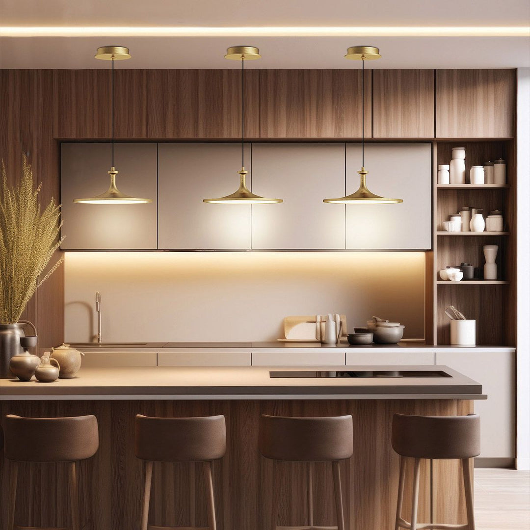 Alora Mood ALM-ISSA-P-M-BG Issa LED Medium Pendant Brushed Gold