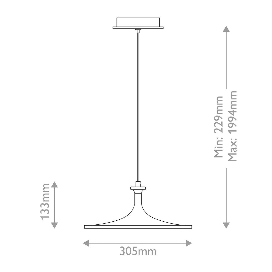 Alora Mood ALM-ISSA-P-M-BG Issa LED Medium Pendant Brushed Gold