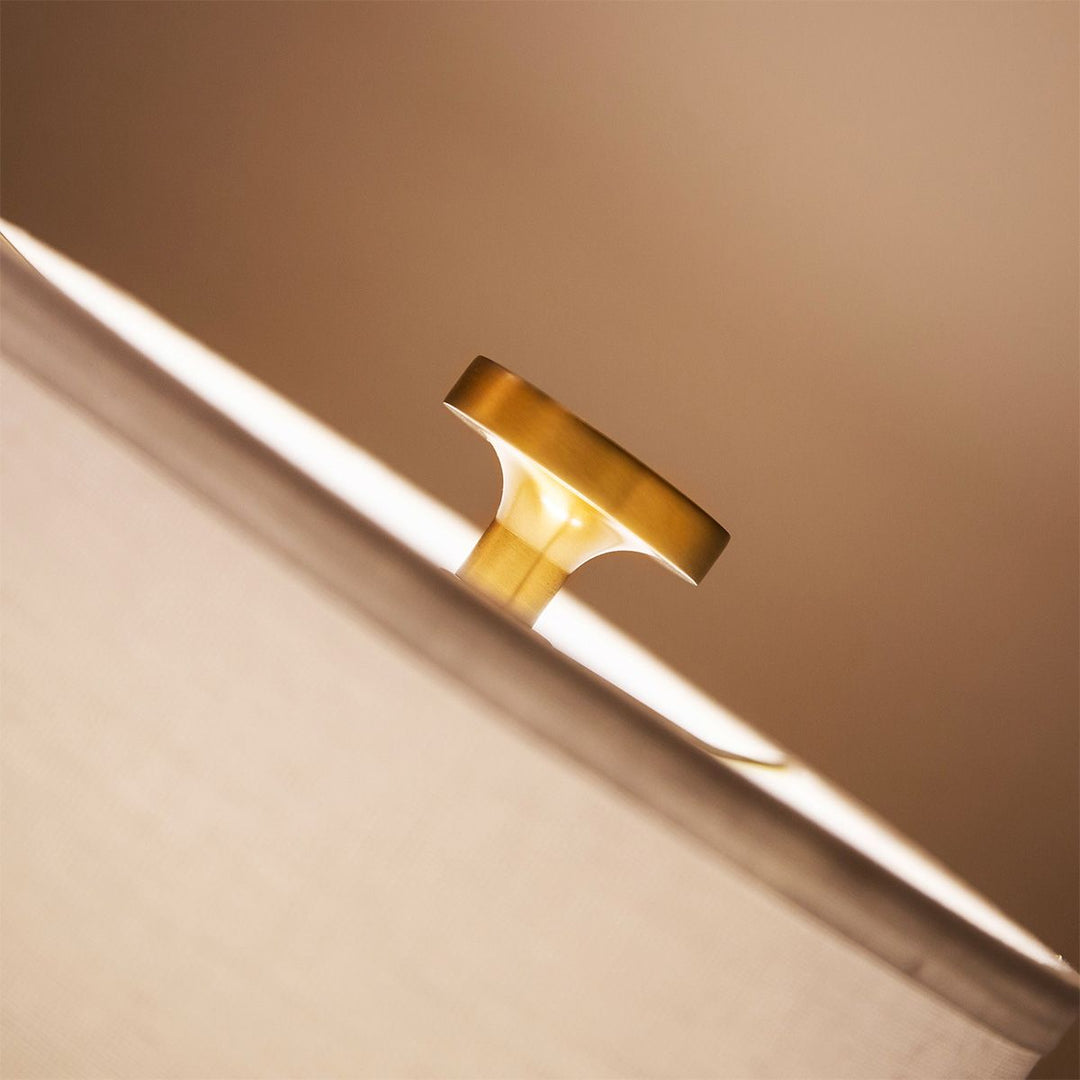 Alora Mood ALM-ISSA-TL-BG Issa 1 Light Table Lamp Brushed Gold, Ivory Linen