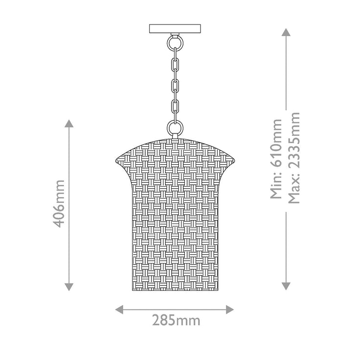 Alora Mood ALM-KAI-P-S-BG Kai 1 Light Small Pendant Brushed Gold &amp; Rattan