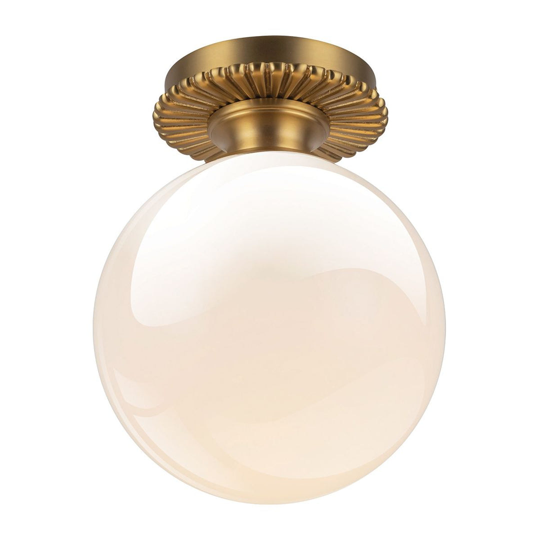 Alora Mood ALM-OTIS-F-BG-OP Otis  Bathroom 1 Light Flush Ceiling Brushed Gold