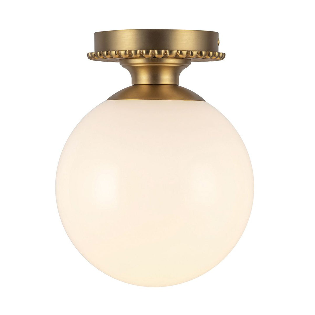 Alora Mood ALM-OTIS-F-BG-OP Otis  Bathroom 1 Light Flush Ceiling Brushed Gold