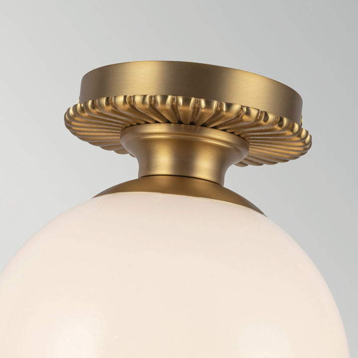 Alora Mood ALM-OTIS-F-BG-OP Otis  Bathroom 1 Light Flush Ceiling Brushed Gold
