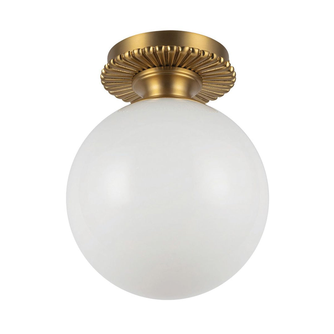 Alora Mood ALM-OTIS-F-BG-OP Otis  Bathroom 1 Light Flush Ceiling Brushed Gold