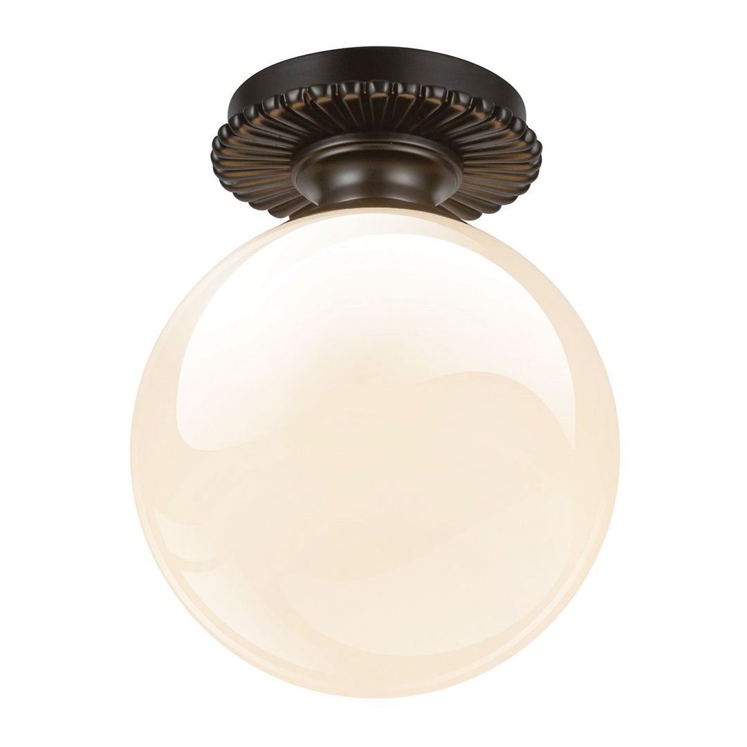 Alora Mood ALM-OTIS-F-MB-OP Otis  Bathroom 1 Light Flush Ceiling Matte Black