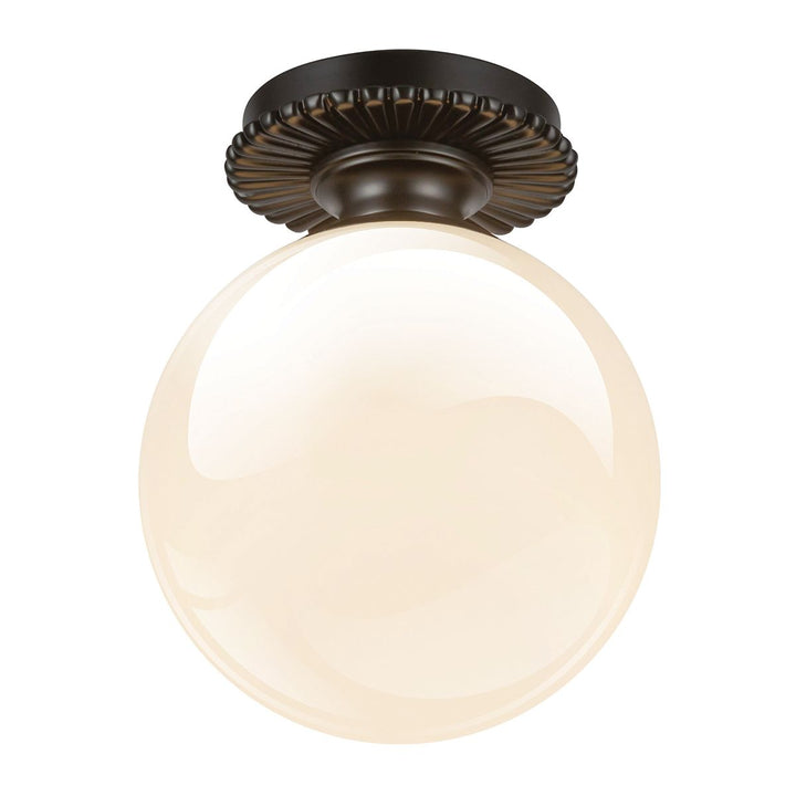 Alora Mood ALM-OTIS-F-MB-OP Otis  Bathroom 1 Light Flush Ceiling Matte Black