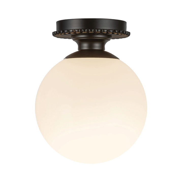 Alora Mood ALM-OTIS-F-MB-OP Otis  Bathroom 1 Light Flush Ceiling Matte Black