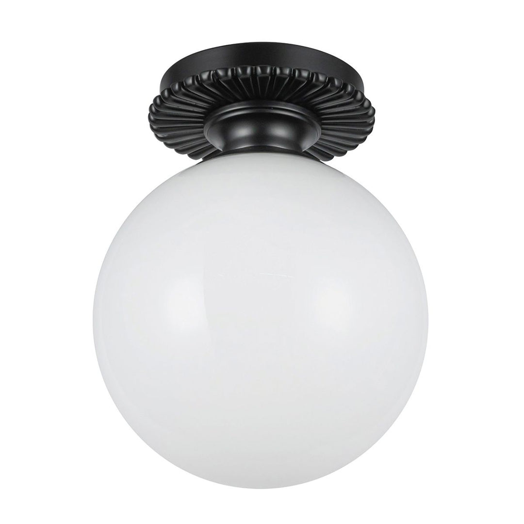 Alora Mood ALM-OTIS-F-MB-OP Otis  Bathroom 1 Light Flush Ceiling Matte Black