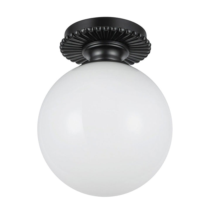 Alora Mood ALM-OTIS-F-MB-OP Otis  Bathroom 1 Light Flush Ceiling Matte Black